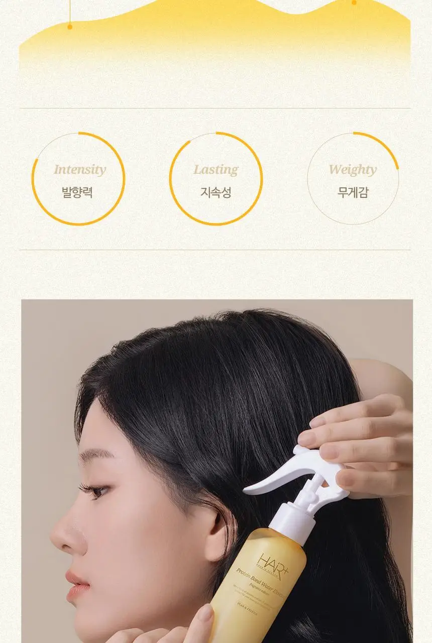 [열보호/퍼퓸] 헤어플러스 단백질 본드 워터에센스 200ml+50ml 증정기획 퍼퓸팔레트 (노워시/헤어미스트) 상세페이지 9